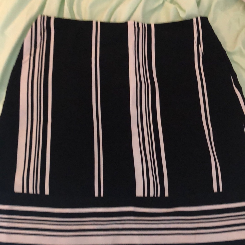 Cato Size 12 black and white striped skirt